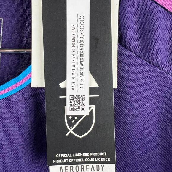Charlotte FC 2024 Away Jersey Adidas Authentic Purple Size L Slim Fit MLS NWT - Picture 6 of 9